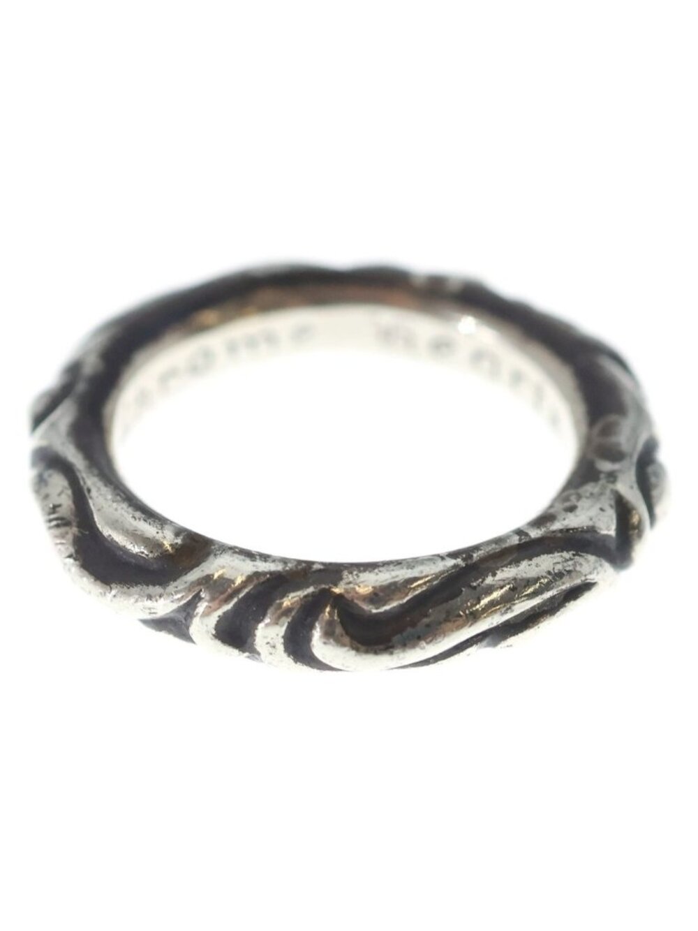 Chrome Hearts Scrl Band Scroll Ring Silver